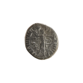 Denarius of Commodus (161–192; Roman emperor 177–192). Obverse: Emperor's head right,