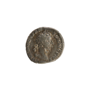 Denarius, Commodus (161–192; Roman emperor 177–192). Obverse: Emperor's head right, laurel wreath;