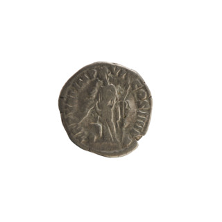 Denarius, Commodus (161–192 CE; Roman emperor 177–192). Obverse: Emperor's head right, wearing a