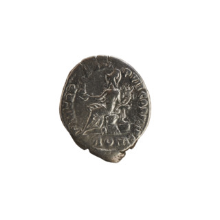 Denarius, Commodus (161–192; Roman emperor 177–192). Obverse: Emperor's head right, wearing a