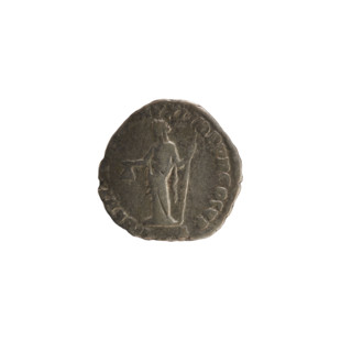 Denarius of Commodus (161–192; Roman emperor 177–192). Obverse: emperor's head right, laurel