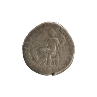 Denarius of Commodus (reigned 177–192). Obverse: Emperor's head to right, with laurel wreath;