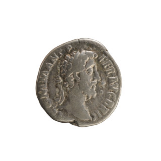 Denarius, Commodus (161–192; Roman emperor 177–192). Obverse: Emperor's head right, wearing a