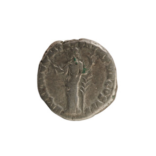 Denarius of Commodus (reigned 177–192). Obverse: laureate, draped bust of the emperor right; legend