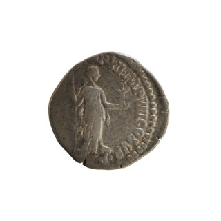 Denarius, Commodus (161–192, Roman emperor 177–192). Obverse: Emperor's head right with laurel