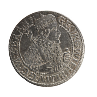 Obv. Bust facing right in mitre and electoral mantle. A sceptre in his right hand, the left resting