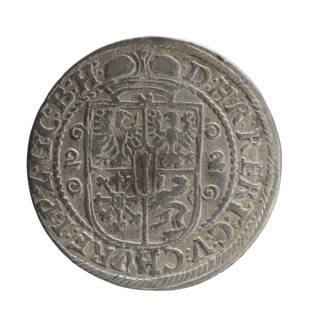 Obv. Bust facing right in mitre and electoral mantle. A sceptre in his right hand, the left resting