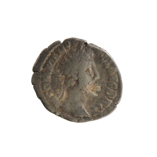 Denarius, Commodus (reigned 177–192). Obverse: Emperor's head right with laurel wreath; inscription