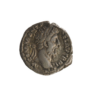 Denarius, Commodus (161–192; Roman emperor 177–192). Obverse: Emperor's head right, wearing a