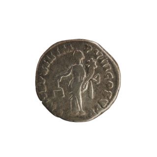 Denarius, Commodus (reigned 177–192). Obverse: Emperor's head right, laureate; inscription 'COMM