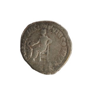Denarius of Commodus (reigned 177–192). Obverse: laureate bust of the emperor right; legend (partly