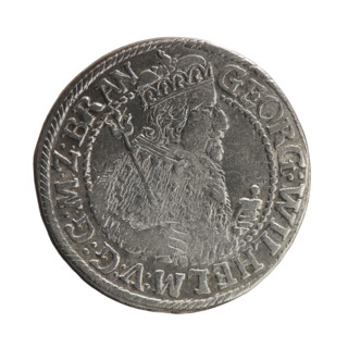 Obv. Bust facing right in mitre and electoral mantle. A sceptre in his right hand, the left resting