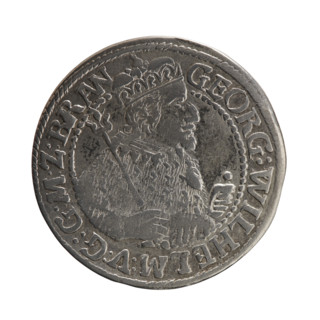 Obv. Bust facing right in mitre and electoral mantle. A sceptre in his right hand, the left resting