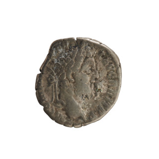 Denarius of Commodus (161–192; Roman emperor 177–192). Obverse: Emperor's head right, wearing a
