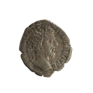 Denarius of Commodus (161–192; Roman emperor 177–192). Obverse: Emperor's head right, wearing a