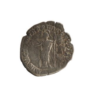Denarius, Commodus (161–192 CE; Roman emperor 177–192). Obverse: Emperor's head right, laurel