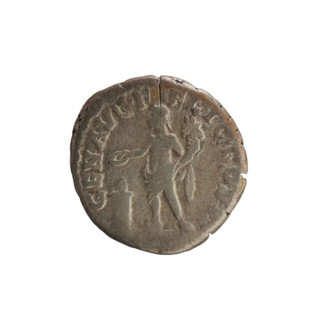Denarius of Commodus (reigned 177–192). Obverse: Emperor's head right, laurel-wreathed, inscribed M