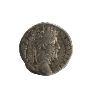 Denarius of Commodus (reigned 177–192). Obverse: laureate imperial bust right; legend L AVREL CO MM