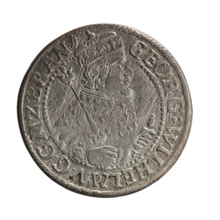 Obv. Bust facing right in mitre and electoral mantle. A sceptre in his right hand, the left resting