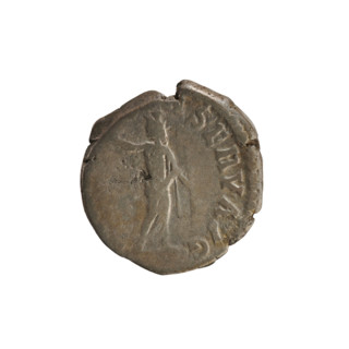 Denarius, Commodus (161–192; Roman emperor 177–192). Obverse: emperor's head right, with a laurel