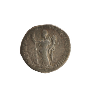 Denarius of Commodus (reigned 177–192). Obverse: laureate bust of the emperor to right, inscribed L