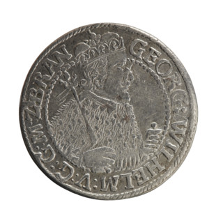 Obv. Bust facing right in mitre and electoral mantle. A sceptre in his right hand, the left resting