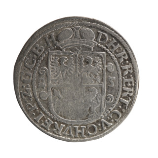 Obv. Bust facing right in mitre and electoral mantle. A sceptre in the right hand, the left resting