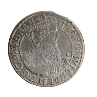 Obv. Bust facing right in mitre and electoral mantle. A sceptre in his right hand, the left resting