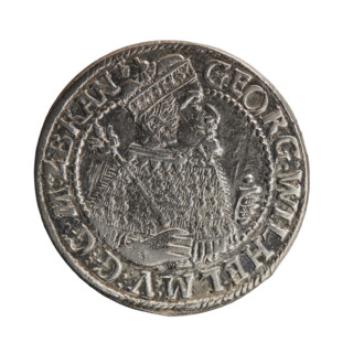 Obv. Bust facing right in mitre and electoral mantle. In the right hand a sceptre, the left resting