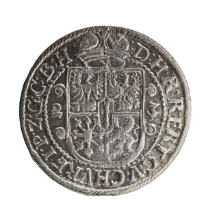 Obv. Bust facing right in mitre and electoral mantle. In the right hand a sceptre, the left resting