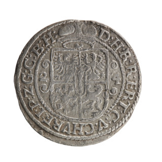 Obv. Bust facing right in mitre and electoral mantle. A sceptre in his right hand, the left resting