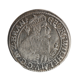 Obv. Bust facing right in mitre and electoral mantle. A sceptre in his right hand, the left resting