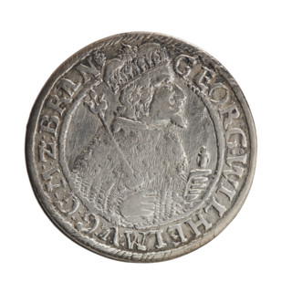 Obv. Bust facing right in mitre and electoral mantle. A sceptre in his right hand, the left resting