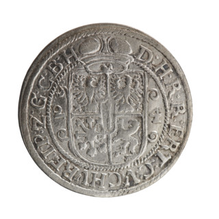Obv. Bust facing right in mitre and electoral mantle. A sceptre in his right hand, the left resting