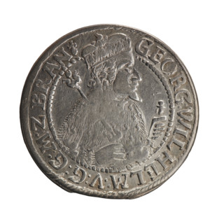 Obv. Bust facing right in mitre and electoral mantle. A sceptre in the right hand, the left resting