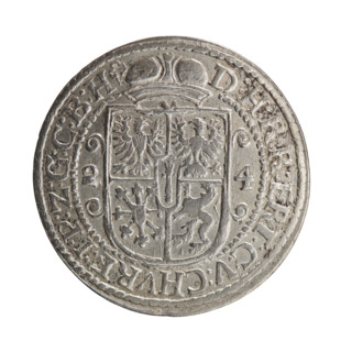 Obv. Bust facing right in mitre and electoral mantle. A sceptre in his right hand, the left resting