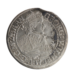 Obv. Bust facing right in mitre and electoral mantle. A sceptre in his right hand, the left resting