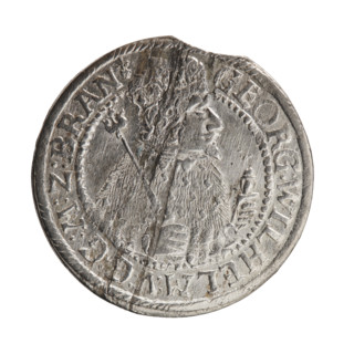 Obv. Bust facing right in mitre and electoral mantle. A sceptre in his right hand, the left resting