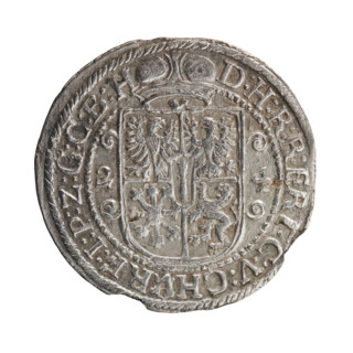 Obv. Bust facing right in mitre and electoral mantle. A sceptre in his right hand, the left resting