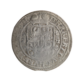 Obv. Bust facing right in mitre and electoral mantle. A sceptre in the right hand, the left resting