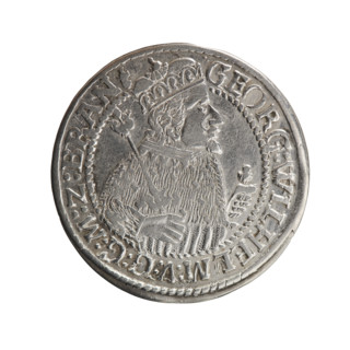 Obv. Bust facing right in mitre and electoral mantle. A sceptre in his right hand, the left resting
