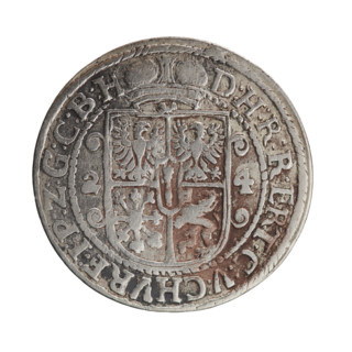 Obv. Bust facing right in mitre and electoral mantle. A sceptre in his right hand, the left resting