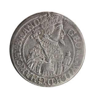 Obv. Bust facing right in mitre and electoral mantle. A sceptre in his right hand, the left resting
