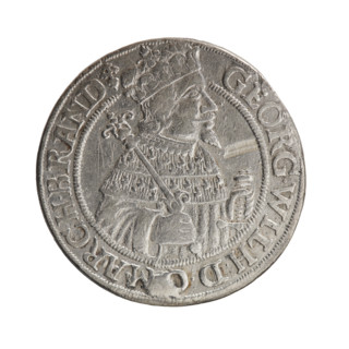 Obv. Bust facing right in mitre and electoral mantle. A sceptre in his right hand, the left resting