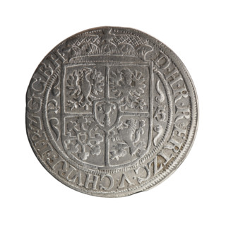 Obv.: Bust facing right in mitre and electoral mantle; right hand holding a sceptre, left resting