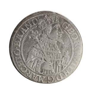 Obv. Bust facing right in mitre and electoral mantle. A sceptre in the right hand, the left resting