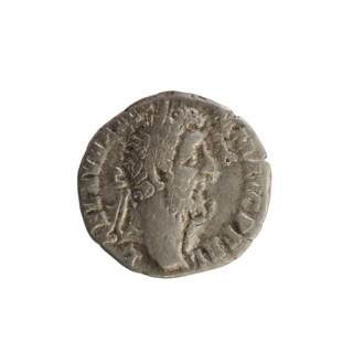 Denarius, Commodus (161–192; Roman emperor 177–192). Obverse: laureate bust of the emperor right,