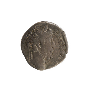 Denarius of Commodus (reign 177–192 CE). Obverse: M ANT P FEL AVG BRIT — Emperor's bust, right,