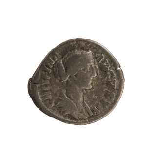 Denarius of Commodus (161–192) and Crispina (164–192?), Roman Empire, 178–191. Silver coin