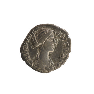 Denarius, Commodus (161–192; Roman emperor 177–192) and Crispina (164–192?; Roman empress 178–191).